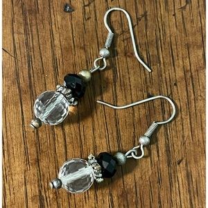 Cookie Lee Black and Silver Earrings